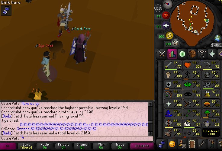 Thieving finished - No rocky - #11 and 2100 total :)