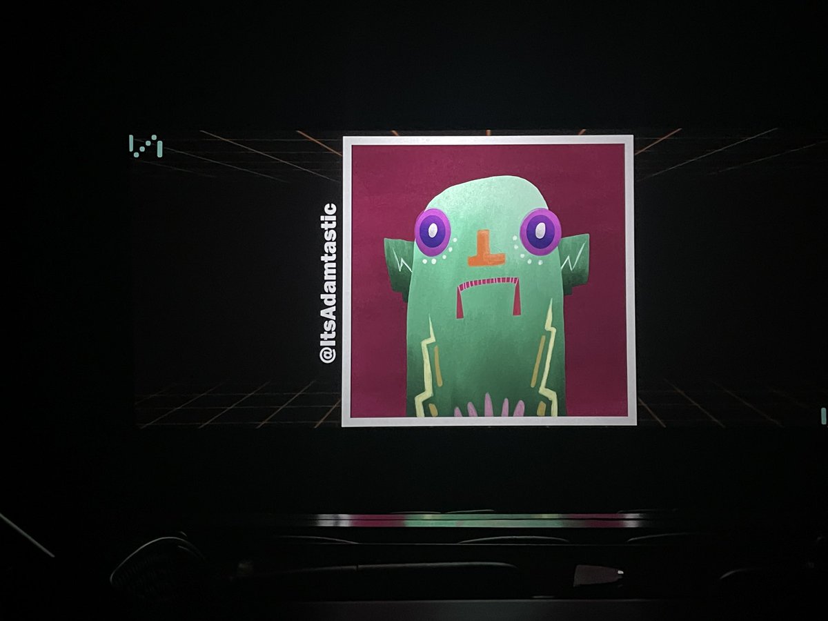 Huge s/o to <a href="/funghibull/">funghibull</a> and <a href="/shillrxyz/">SHILLR</a> for putting my art on their billboard truck and in the <a href="/NFTNYCSEA/">N F T S E A</a> theater! 💪 Bunch of real ones there! 🙏