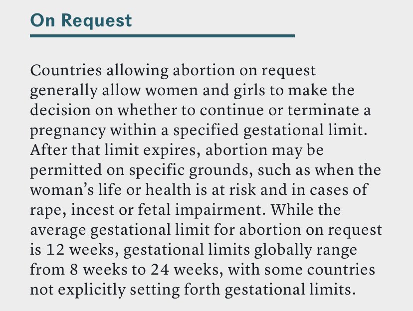 juliaakriv's tweet photo. @ThatAmelia This is an incredibly misleading graphic. Lumping Russia in this group, highlighted in bright red, no less, insinuates severe restriction; in fact Russia has legalized abortion up to 12 weeks gestation which is the “On Request” category most countries in the world fall into https://t.co/l4zRKBz4D0