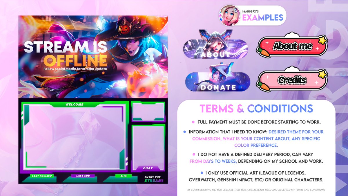 💎𝑪𝑶𝑴𝑴𝑰𝑺𝑺𝑰𝑶𝑵𝑺 𝑶𝑷𝑬𝑵!💎
DM me for more information ✧ Please read my terms &amp; conditions! 

𝑷𝒐𝒓𝒕𝒇𝒐𝒍𝒊𝒐: marigfx.pb.design

RT/Likes are very appreciated! ♡