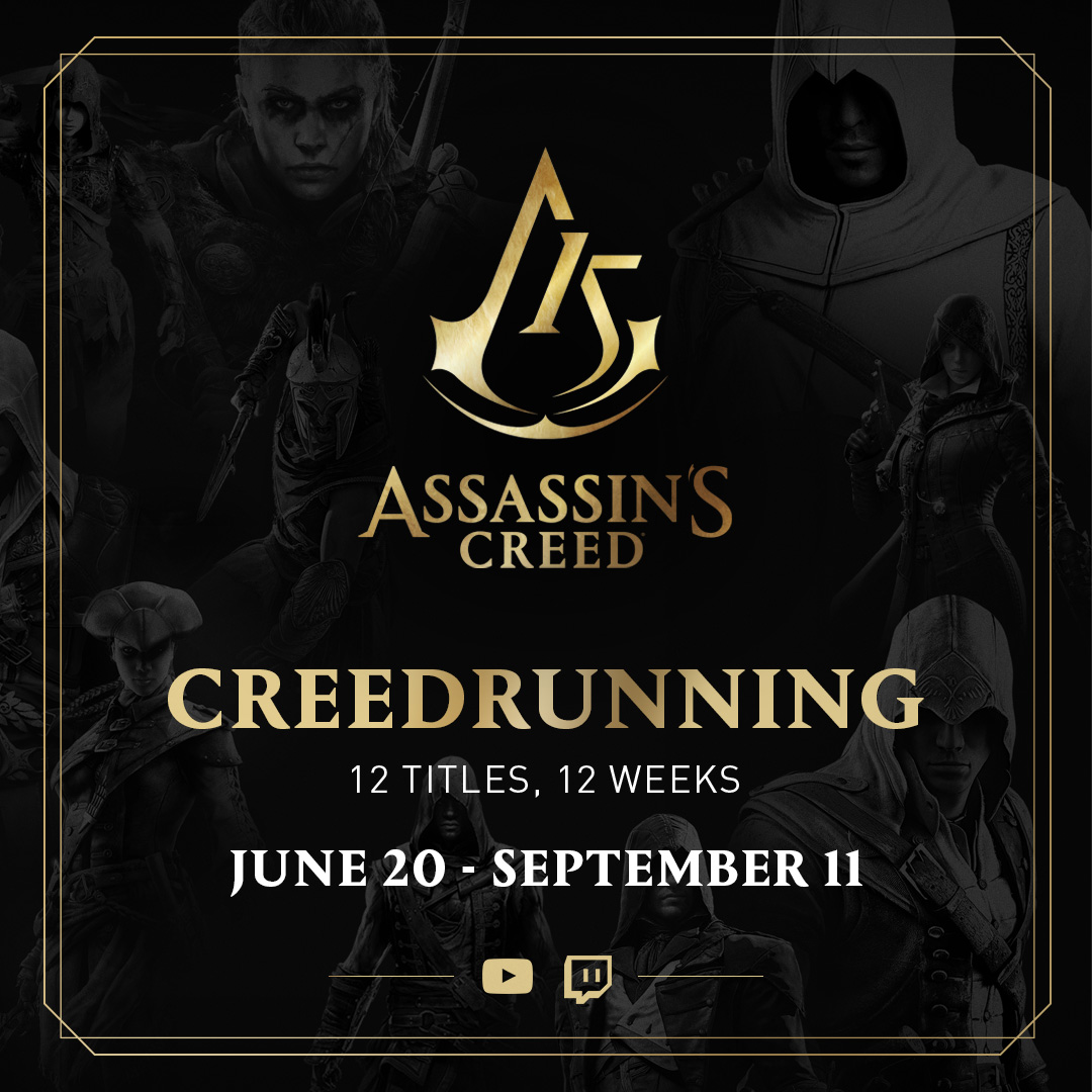 ElMafiosoGamer's tweet photo. Quiero dejarles saber que estaremos participando en el #Creedrunning de #AssassinsCreed15  WOW quien diria ya van 15 años, pendientes que vamos a revivir juntos los juegos. Dices q eres un duro en la historia de #AssassinsCreed entonces pon a prueba eso en https://t.co/AJ7pbdMuE2 https://t.co/31a2QU7eOK