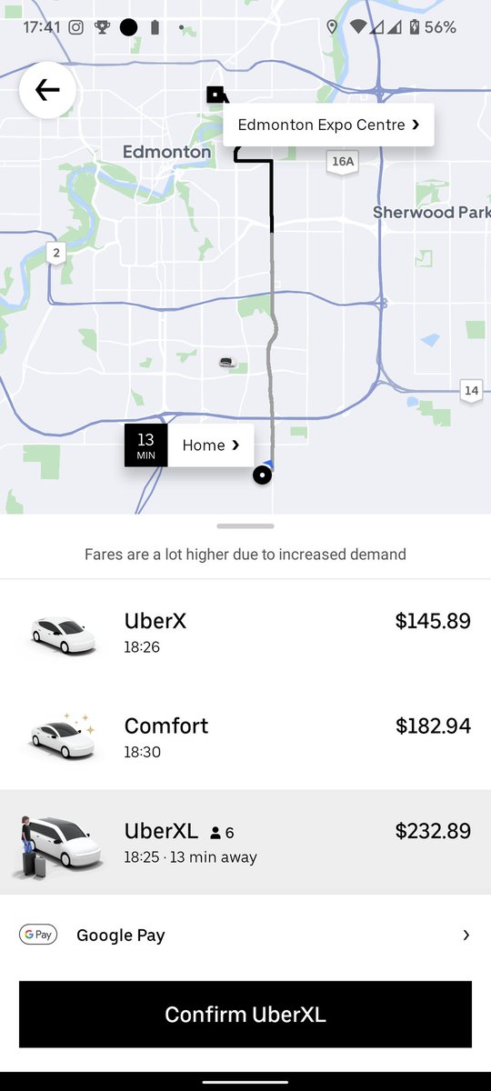 _jsonn's tweet photo. @Uber 232 dollars for an XL downtown are you insane 😂 https://t.co/unJpJg2PhZ