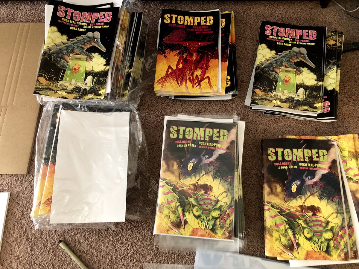 Going to try to get the rest of the Stomped Kickstarter rewards packaged this weekend and sent out next week. I decided ship them all at the same time and it's taken longer than I'd hoped. Thank you everyone for your patience!