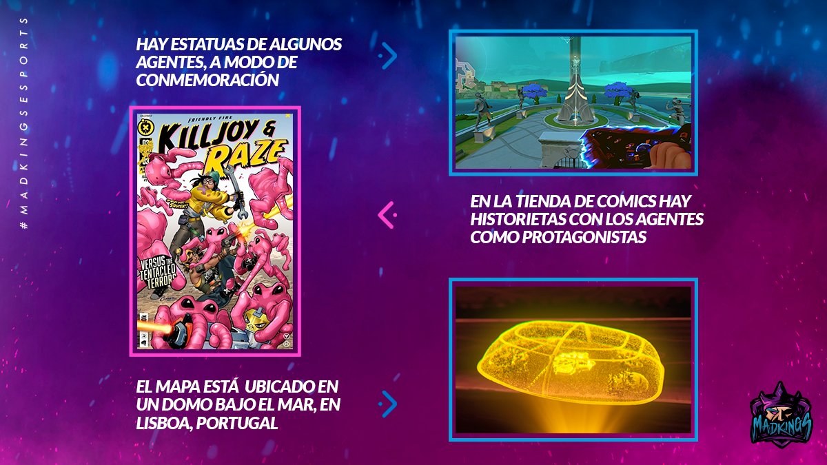 madkingsesports's tweet photo. ¡Llegó Pearl, el nuevo mapa de Valorant, y te traemos 3 curiosidades del lore que te volarán la cabeza! 🤯
¿Será que los radiantes de aquí son aliados y no enemigos? 🙀
#GOMADKINGS #VALORANT #SHOOTERGAME #VIDEOGAMES #TEAMWORK #GAMESGEEK #GAMERLIFE #GAMES #ESPORTS https://t.co/UPF3zTgOpt