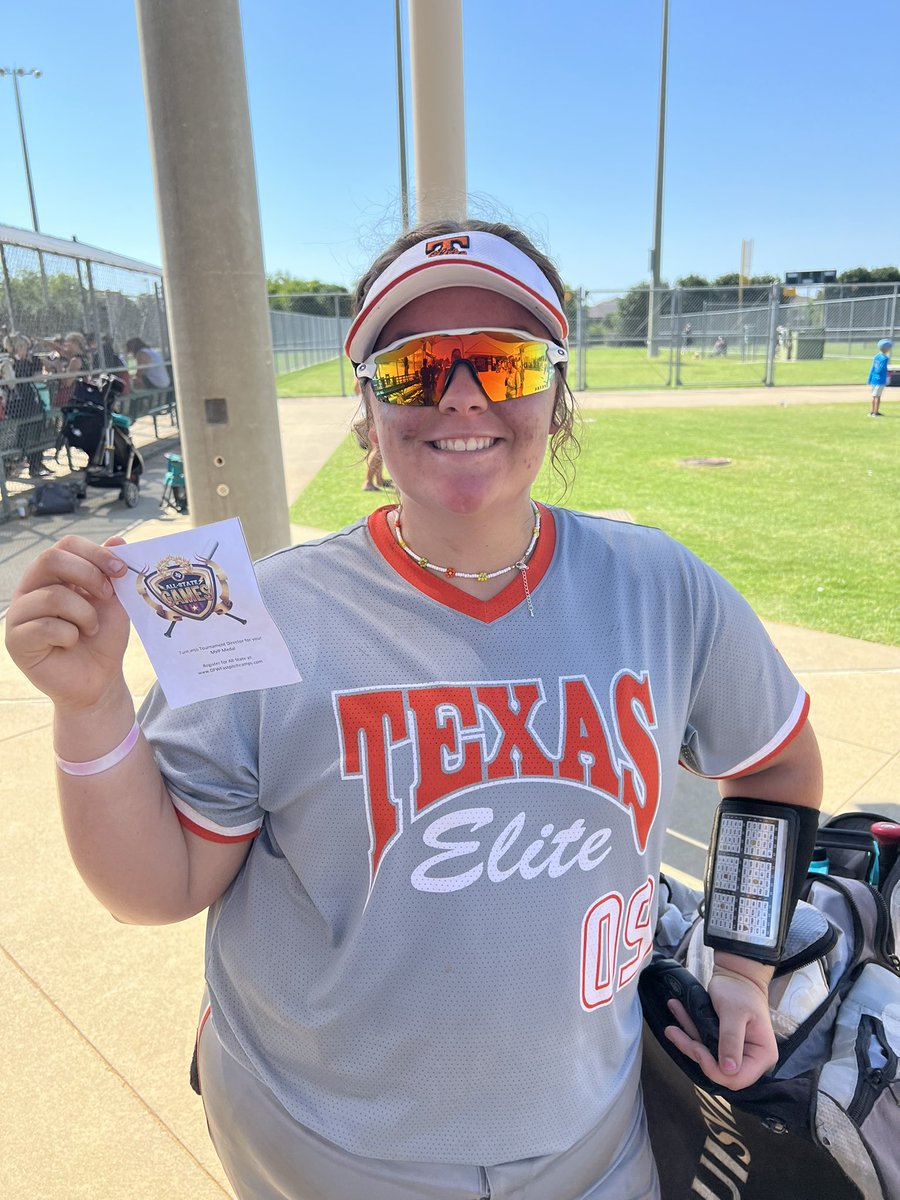 MVP of the 1st bracket game. <a href="/NDNSsoftball/">Waxahachie Indian Softball</a> @TEB14u #beenputtinginthework #shehasgoals #2025  #uncommitted #catcher #dfwfastpitch
