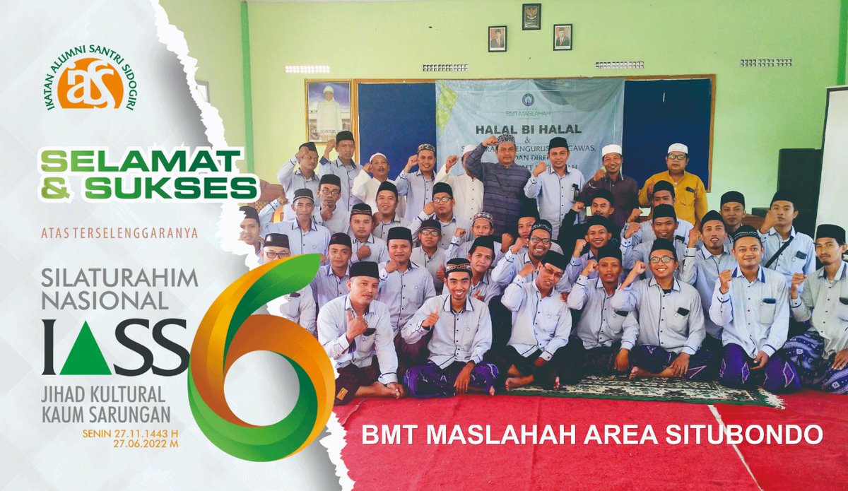 chooeruel's tweet photo. SELAMAT &amp; SUKSES
Silaturahim Nasional IASS 6 
Jihad Kultural Kaum Sarungan

Kami Karyawan Bmt Maslahah Situbondo
Kami Sidogirian
Kami Siap Hadir ke Silatnas_6

#KoordesKabsitubondo
#PK_KabSitubondo
#IASS_SITUBONDO
#Silatnas_IASS_6
#Sidogirian
#BmtMaslahah
#BmtMaslahahSitubondo https://t.co/ECmMzm10wS