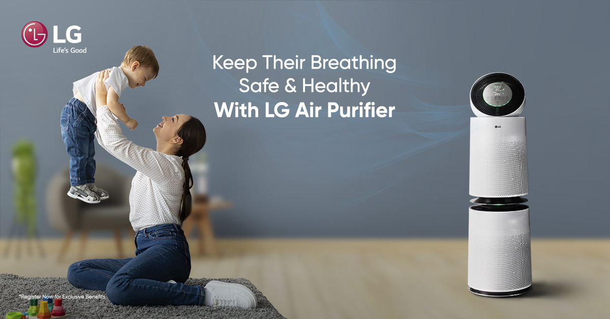 LGIndia's tweet photo. Worried about the safety of your little one? Get #LGAirPurifier. Its state-of-the-art purifying technology paired with 360° Purification and a dedicated #BabyMode will ensure the safety of your child like no other.
Know more on https://t.co/7ISHx3vs5c
#PuriCare #360Purification https://t.co/7zdQxf3W5T