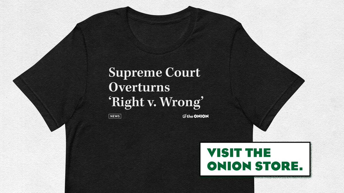 Solidify your unyielding commitment to capitalism with a purchase from The Onion's 100% for-profit store. bit.ly/3NpaRPz