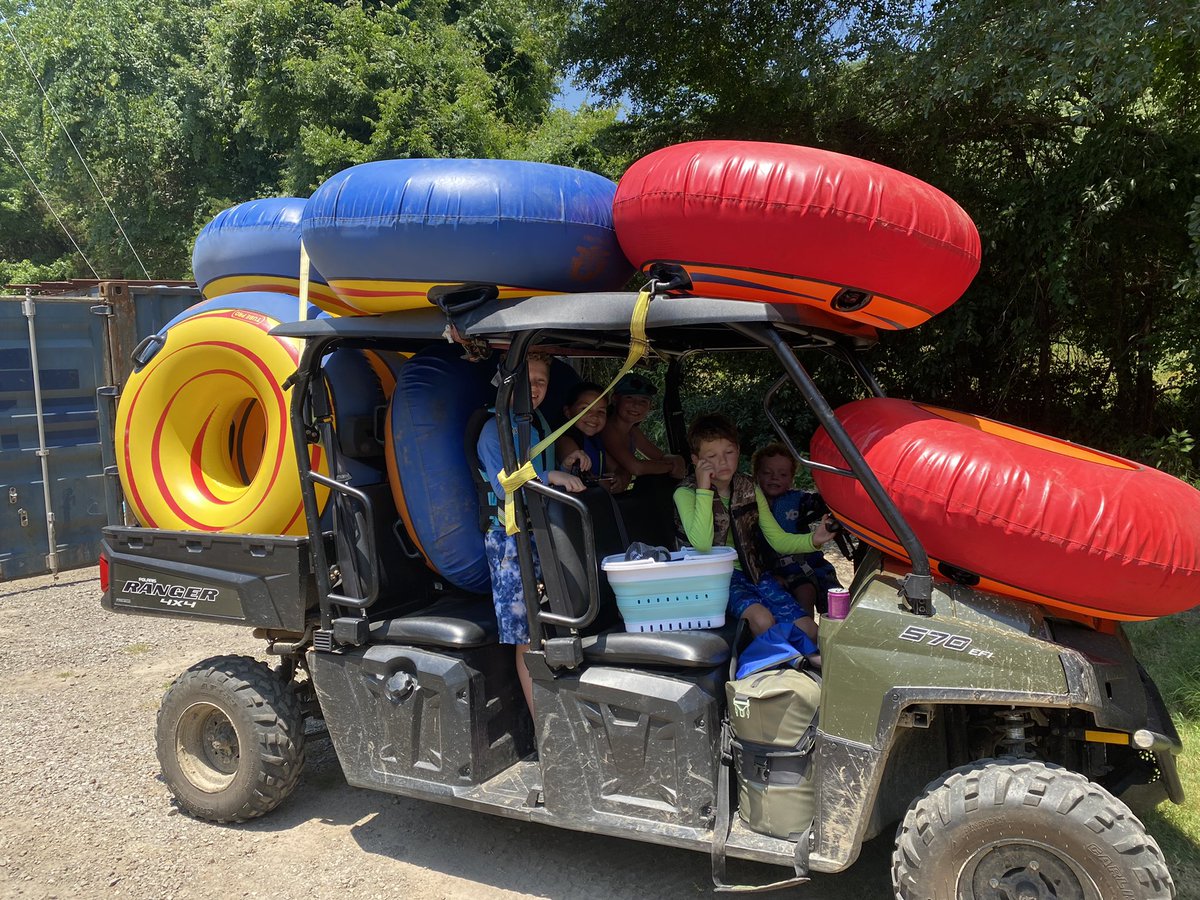 We didn’t want to make two trips to float the river