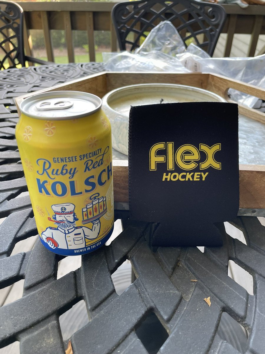 CRLeduc's tweet photo. Supporting the boys this Saturday with a Ruby Red. Let’s go MIC. @flexhockey @GeneseeBrewery https://t.co/QENnGbr2Z6