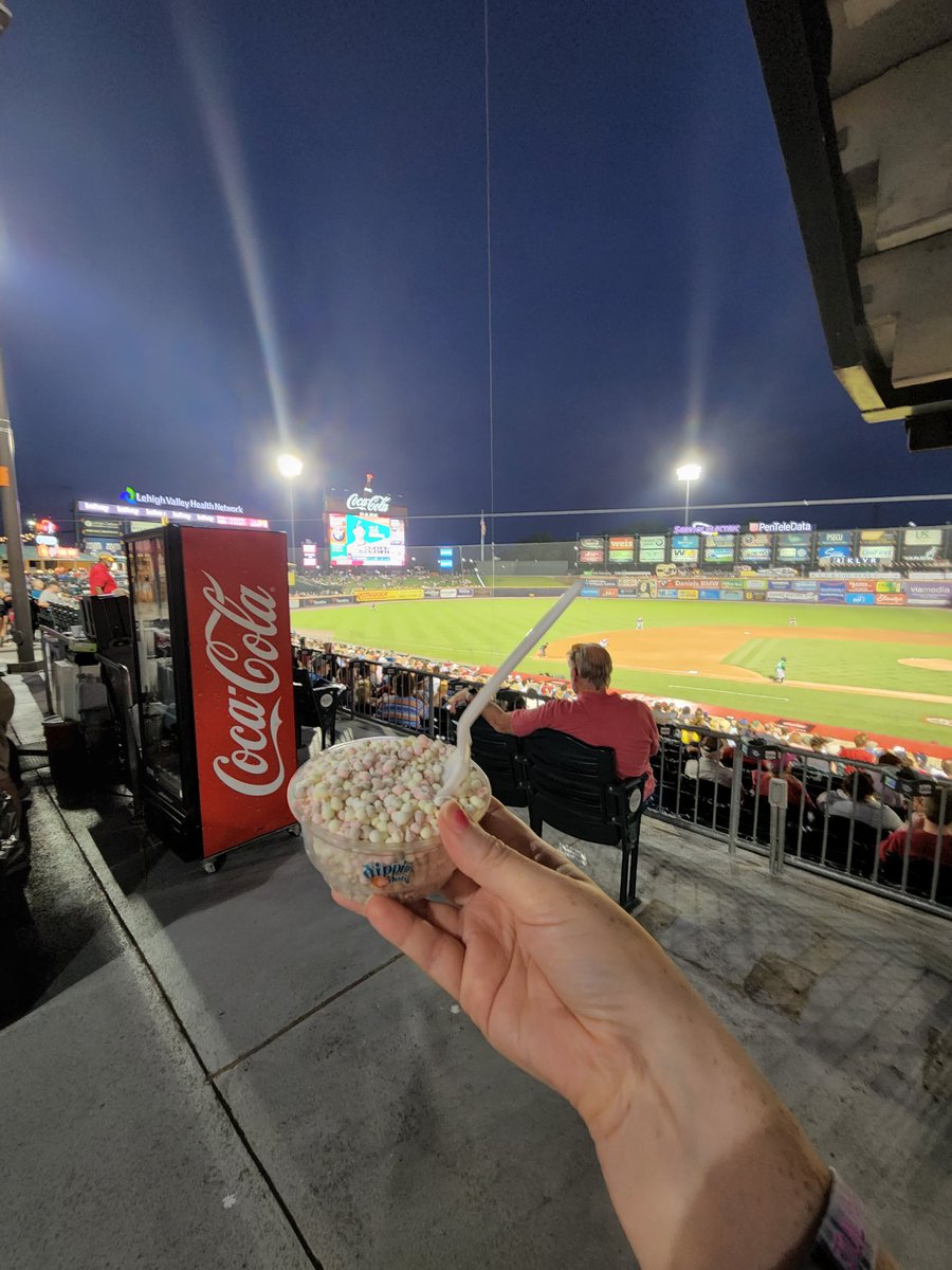 mileycfan4eva's tweet photo. America's favorite pass time @IronPigs and dipping dots #dippingdots #BaseBall https://t.co/LzzJi5A2tW