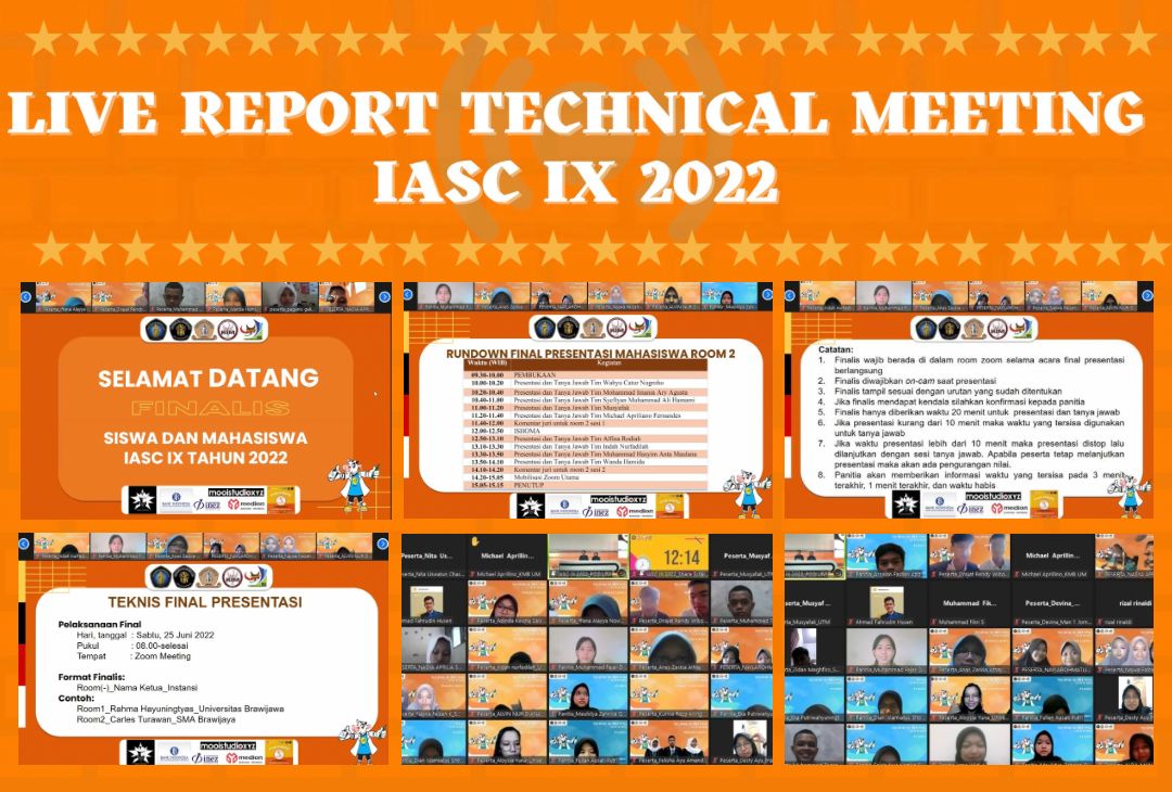 LKTIN_IASC's tweet photo. 🎥[LIVE REPORT TECHNICAL MEETING IASC IX 2022]🎥

Hai, Future Scientist Indonesia 👋

Kamis, 23 Juni 2022 telah berlangsung salah satu rangkaian acara IASC IX 2022 yaitu Technical Meeting final IASC IX 2022.
https://t.co/4m71QYoHOZ https://t.co/pDDJC02rtQ