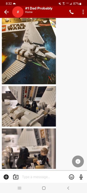 1 pic. Why my dad send me star wars reenactments with his Legos 😭😭😭 https://t.co/zWqpjM2r1i