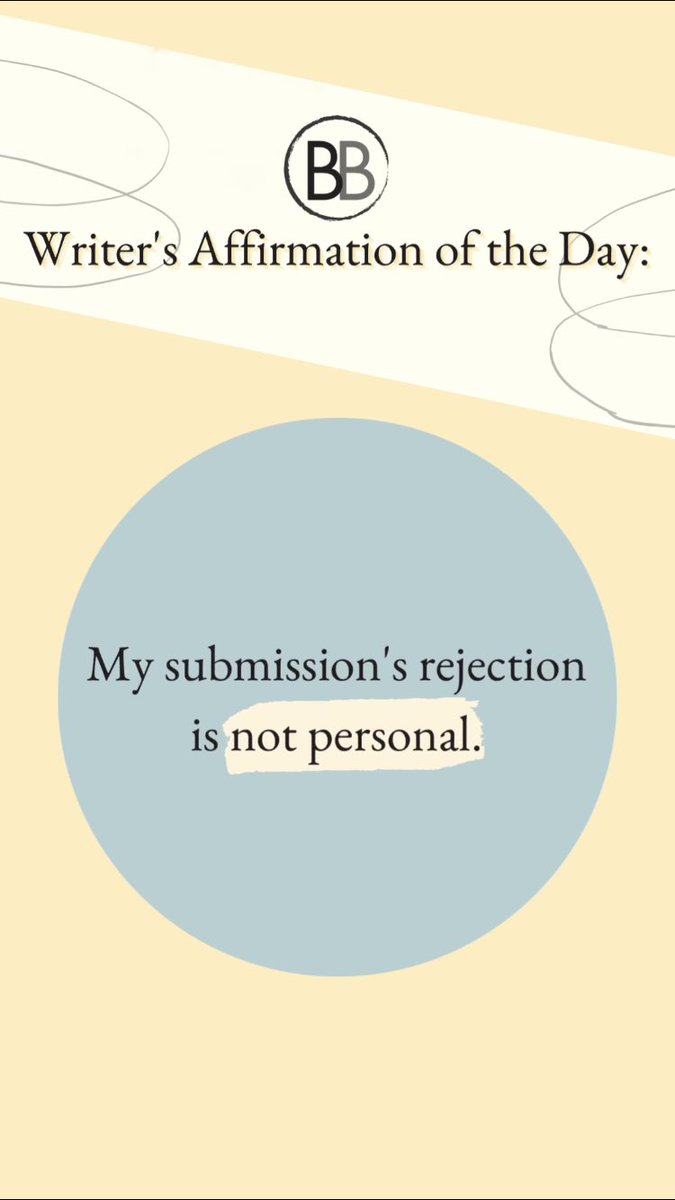 BreakBreadProj's tweet photo. Today's #writersaffirmation ! Keep sending your work out!
#creativity #writersoftwitter #writingcommunity #writinginspo #BreakBreadMagazine #BreakBreadliteracyproject https://t.co/Tc5IxVNmNk