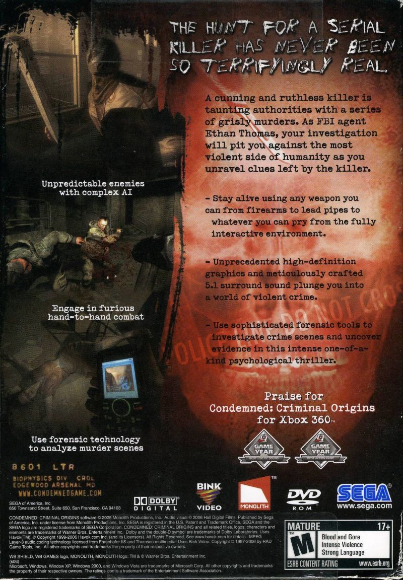 horrorvisuals's tweet photo. Condemned: Criminal Origins https://t.co/u7QQRsEqly