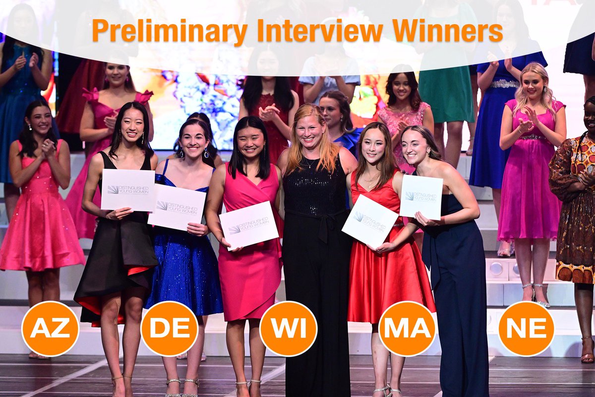 The Interview Awards for $1,000 each goes to Katelyn Cai from Arizona, Mikayla Dayton from Delaware, Cynthia Lu from Wisconsin, Isabel Xue from Massachusetts, and Erin Schuette from Nebraska! #DYW2022 #DYW65