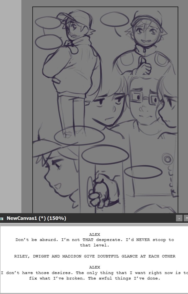 Marmalade Mum on Twitter "How I sketch comic pages."