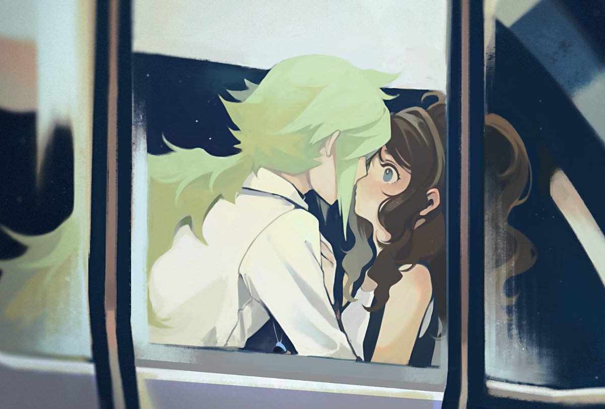 Nトコ / N主♀ / N투희/ N토우코 / ferriswheelshipping - 관람차 안에서의 키스, image size:1200x811