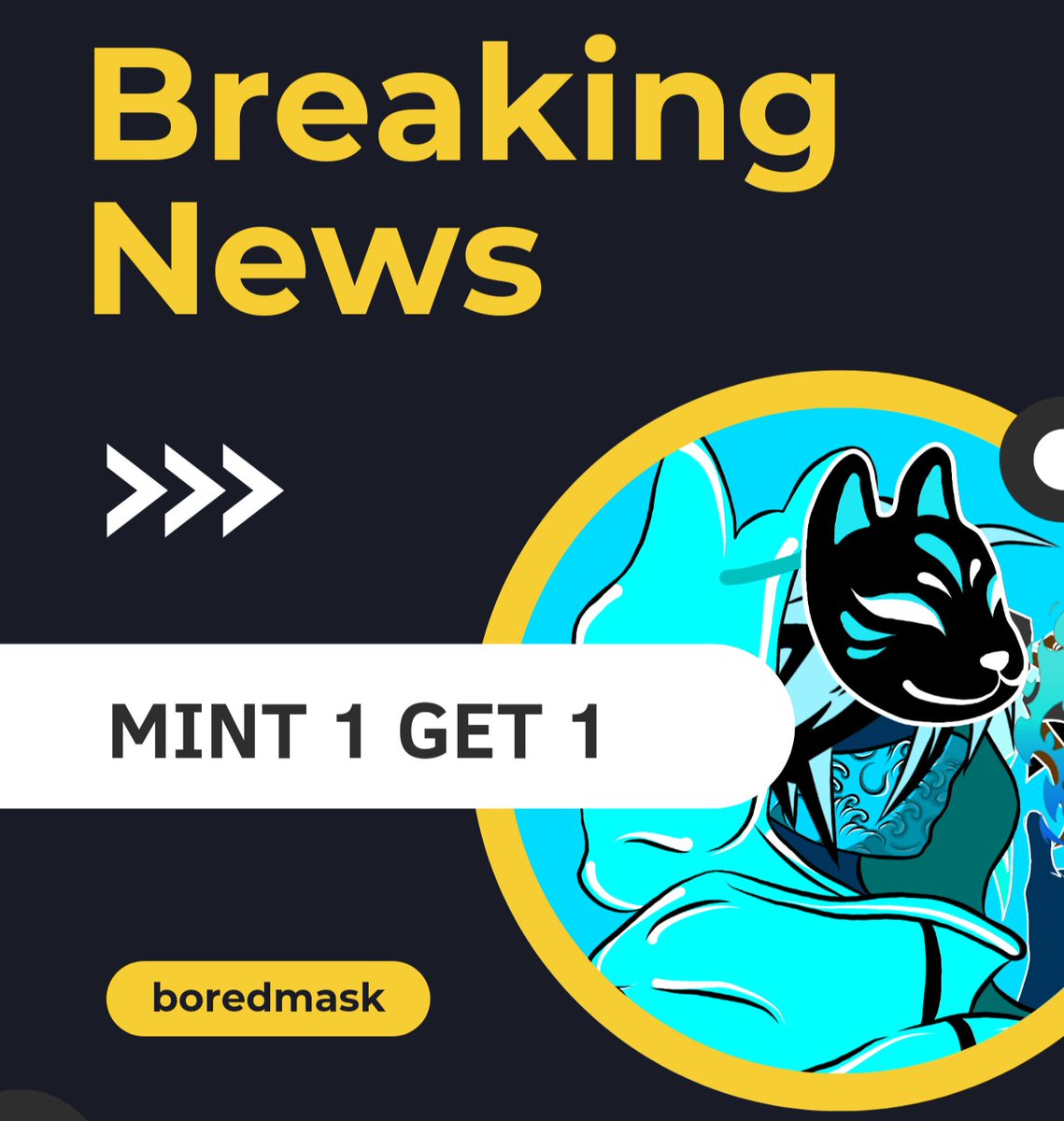 Best time to Mint your <a href="/Boredmasknft/">Bored Freak</a> 

MINTING EVENT 1+1 👀👀

JOIN DISCORD:

discord.gg/sBqYfF9MBQ

#NFTCommunity  #NFTs #FilipinoNFT #Mintingnow #PolygonNFT