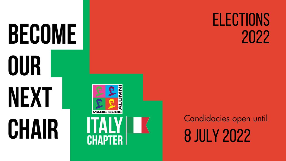 MCAA Italy Chapter (@mcaa_italy) on Twitter photo Chair Chapter election. Chapter members can apply until 8th July 2022:
Apply here: bit.ly/39VMuvl
<a href="/Mariecurie_alum/">Marie Curie Alumni Association (MCAA)</a> Chair Chapter election. Chapter members can apply until 8th July 2022:
Apply here: bit.ly/39VMuvl
<a href="/Mariecurie_alum/">Marie Curie Alumni Association (MCAA)</a>