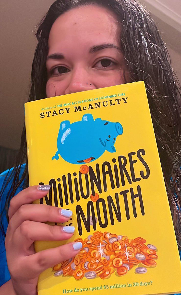 Finished Millionaires for the Month by <a href="/stacymcanulty/">Stacy McAnulty</a> and LOVED it. Told my husband every moment while he drove us to NOLA 😬..now to incorporate it into my #personalfinance curriculum for a nice lit unit. 👀👀