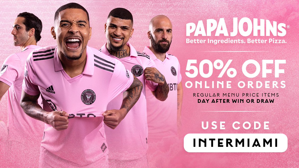 Inter Miami CF on Twitter "Today's Lunch Plans🍕 Enjoy 50 off Papa