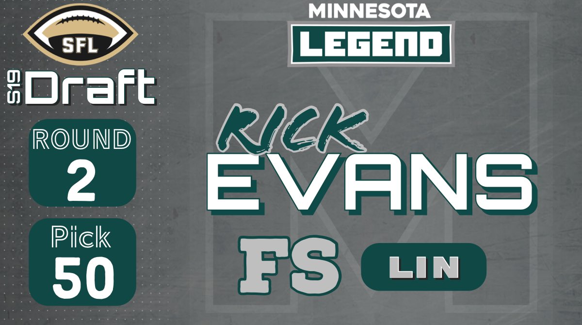 We selected Rick Evans as the 50th overall pick in the S19 draft! You are now a Legend! Welcome home!