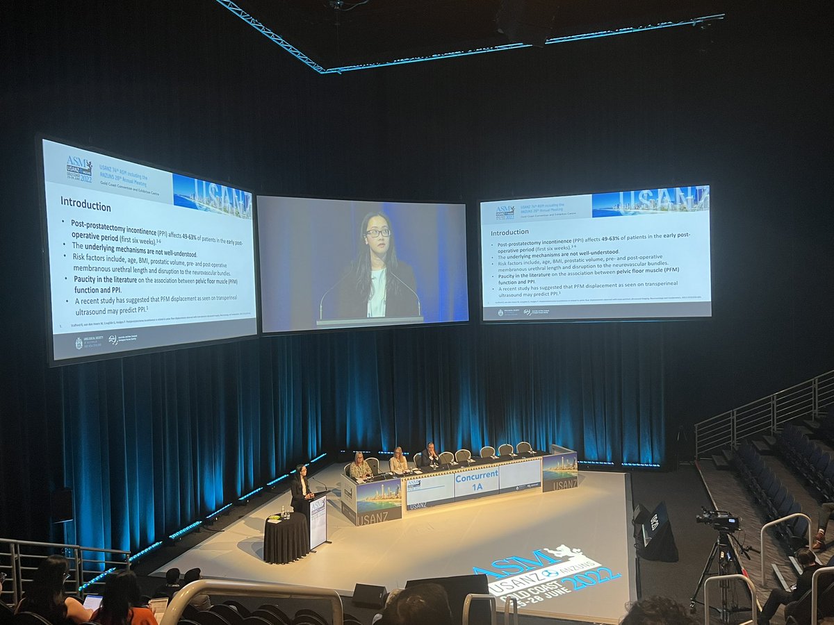 NSURGroup's tweet photo. @ctpham presenting at #USANZ22 on post-prostatectomy incontinence #NSURG https://t.co/Vsg4AeTdlk