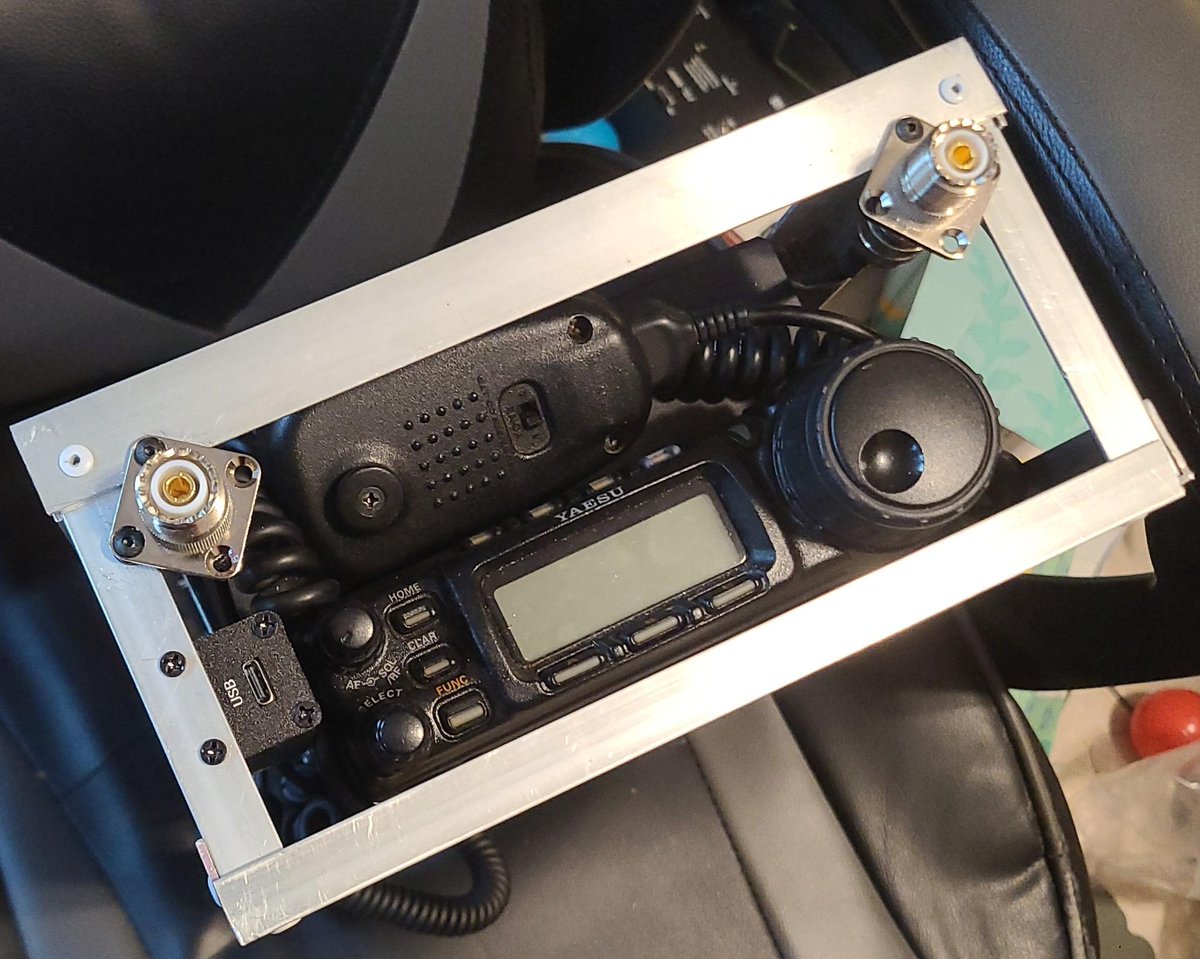 Built a DIY backpack frame for my <a href="/Yaesu/">Danilo Alonso</a> FT-857D, LDG YT-100 tuner, and <a href="/thedigirig/">digirig</a> Mobile. Will fit a 12ah battery under the radio (on order). I'll post more pictures later. Going to use it for POTA. #hamradio #FieldDay2022 #POTA