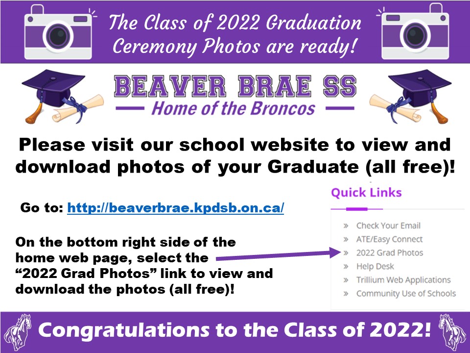 The Class of 2022 Graduation Ceremony Photos are now ready to view (as well, a few more photos will be added shortly)
Photos can be accessed:
At the BBSS School Website (as shown in the graphic)
bit.ly/3OCa5Qo
OR
The following folder link
bit.ly/3OJ9ts7