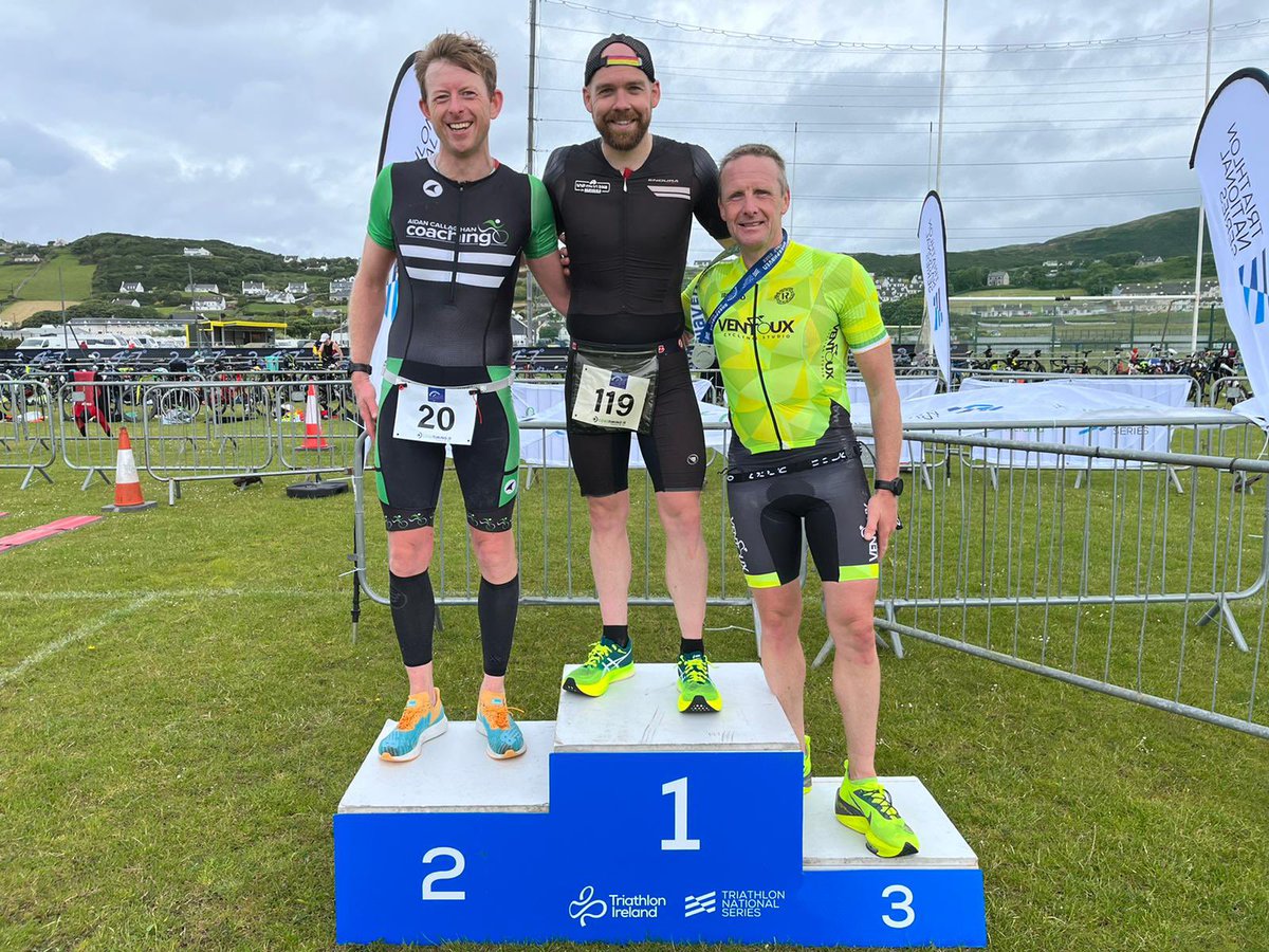 Podiums from yesterday’s <a href="/Letterkenny247/">Letterkenny247</a> Sheephaven Half, some great racing in tough conditions 🙌👏

🥇David Sheridan &amp; Helen Perry
🥈Aidan Callaghan &amp; Kerry McGrillen
🥉Owen Martin &amp; Fin Begley

#TriathlonNationalSeries