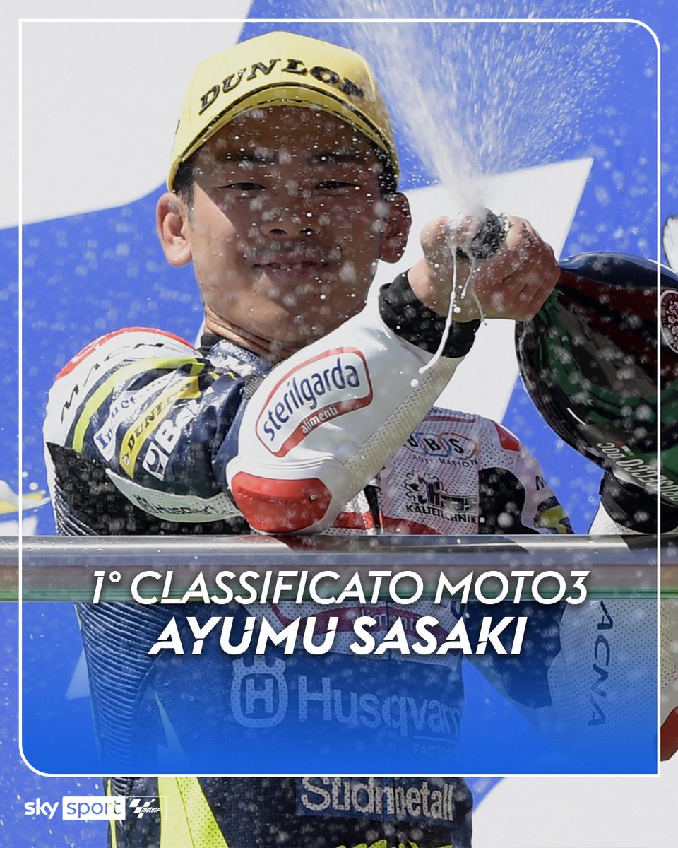 SkySportMotoGP's tweet photo. 🇳🇱 AD ASSEN LA PRIMA DI SASAKI
🔝 Finalmente sul gradino più alto del podio
❌ Foggia cade a 5 giri dalla fine
Risultati ➡ https://t.co/vf1B8tMs8y
#SkyMotori #SkyMotoGP #MotoGP #DutchGP #Moto3 https://t.co/5yqz6Ftia6