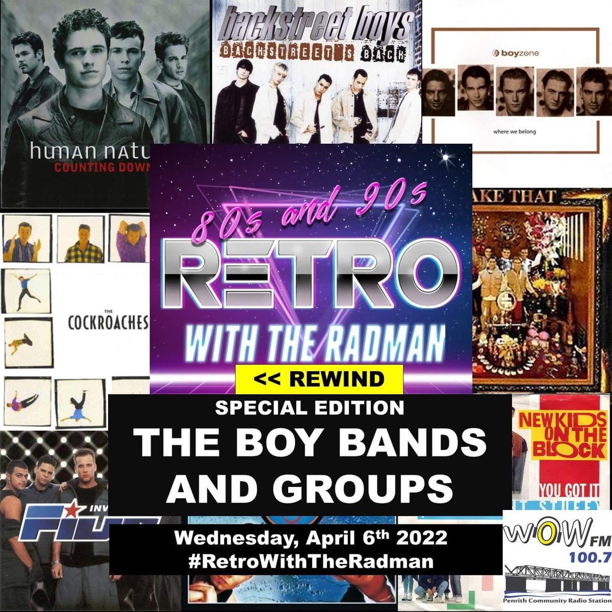 RetroWithTheRad's tweet photo. A RE-RUN - Due to technical issues during the previous edition on April 6th.

Retro With The Radman REWIND
THE BOY BANDS AND GROUPS
Wednesday, June 29th 2022 @ 7:30pm AEST

Listen:
LINK = https://t.co/oEgRGeXBYb

#RetroWithTheRadman https://t.co/kFgddGggbT