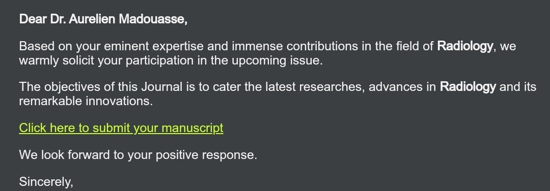 I will never be given enough credit for all my contributions to the field of radiology.