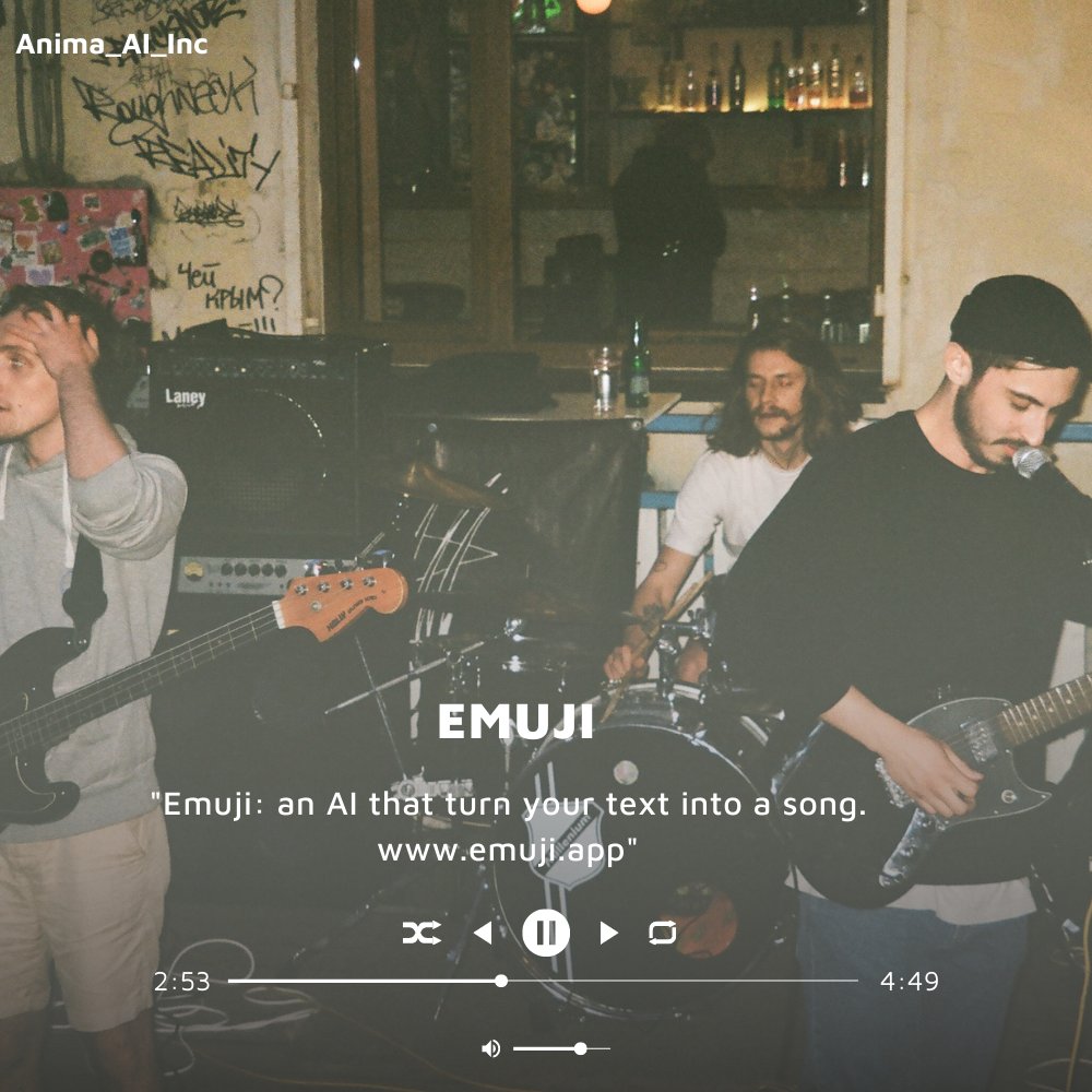 Anima_AI_Inc's tweet photo. “Music is healing. Music holds things together.”

#EMUJI #AL 

https://t.co/NQ5W0G9502 https://t.co/JMiEQ3WYm4