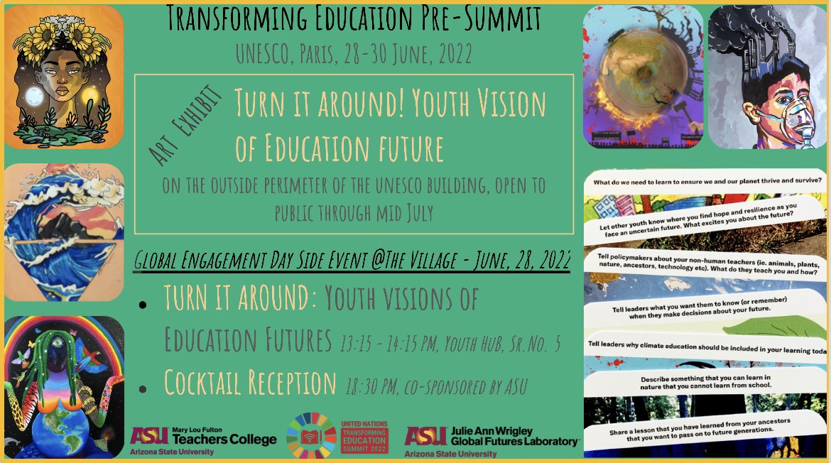 The <a href="/UNESCO/">UNESCO 🏛️ #Education #Sciences #Culture 🇺🇳</a> #TransformingEducation #PreSummit is just a few days away, and we are so excited for our project to be featured in the #UNESCO headquarters in #Paris. If you are attending the summit, we invite you to attend our exhibit and side events!