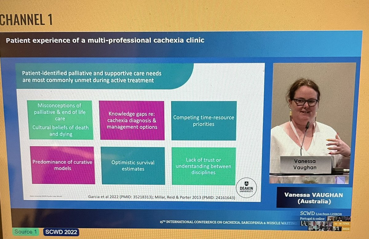 _ssoumari's tweet photo. “Knowledge of #cachexia = power to take charge” - Improving health literacy re nutrition and physical activity &amp; supporting caregivers highlighted by consumers in this important work by @andanin @petermartinsept at #SCWD22 @SCWDnews https://t.co/d1DQh5NY87