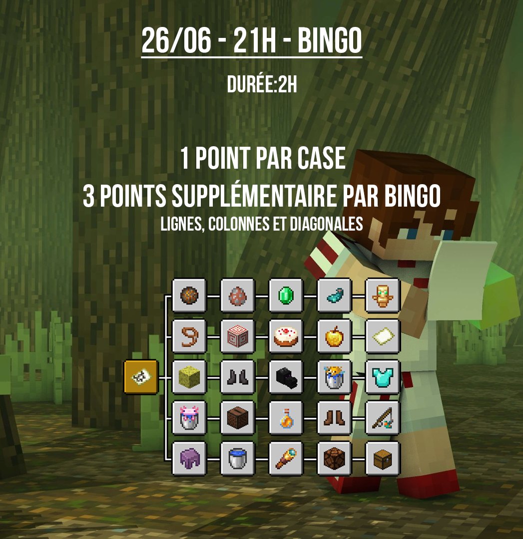 L'évent de ce soir: LE BINGO!
Rendez-vous à 21h sur twitch.tv/team/citedesve…