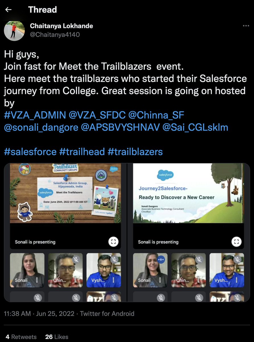 Salesforce A_D_M_I_N Group, Vijayawada, India tweet media