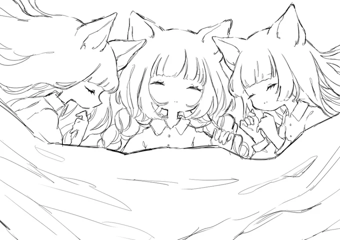 完成させるタイミングを逃して放置されている線画たち 