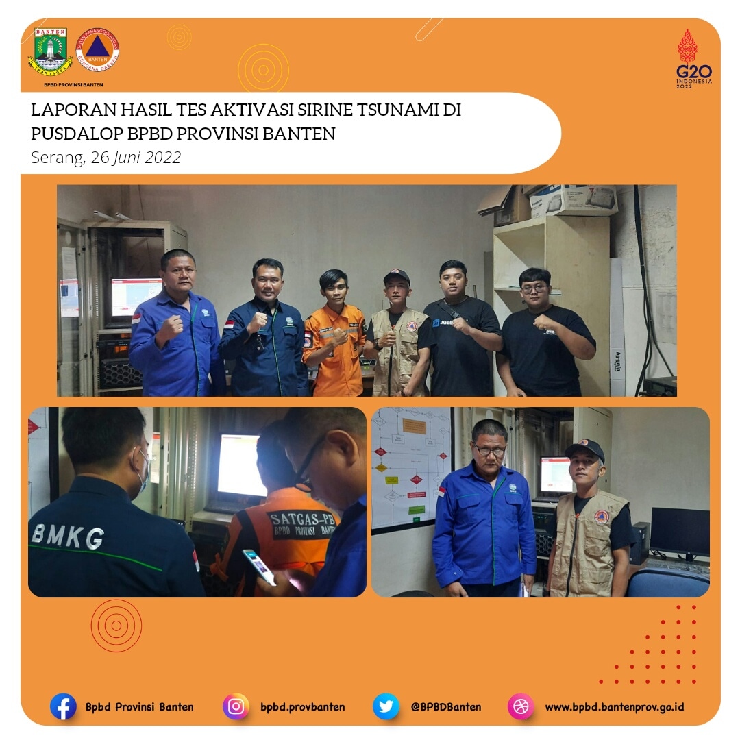 Serang - Tes Aktivasi Sirine setiap bulanya dilakukan pada tanggal 26 pada pukul 10.00 wib. Pengecekan sirine Tsunami di lakukan 2 kali pemijitan sirine
 
#bmkgbanten