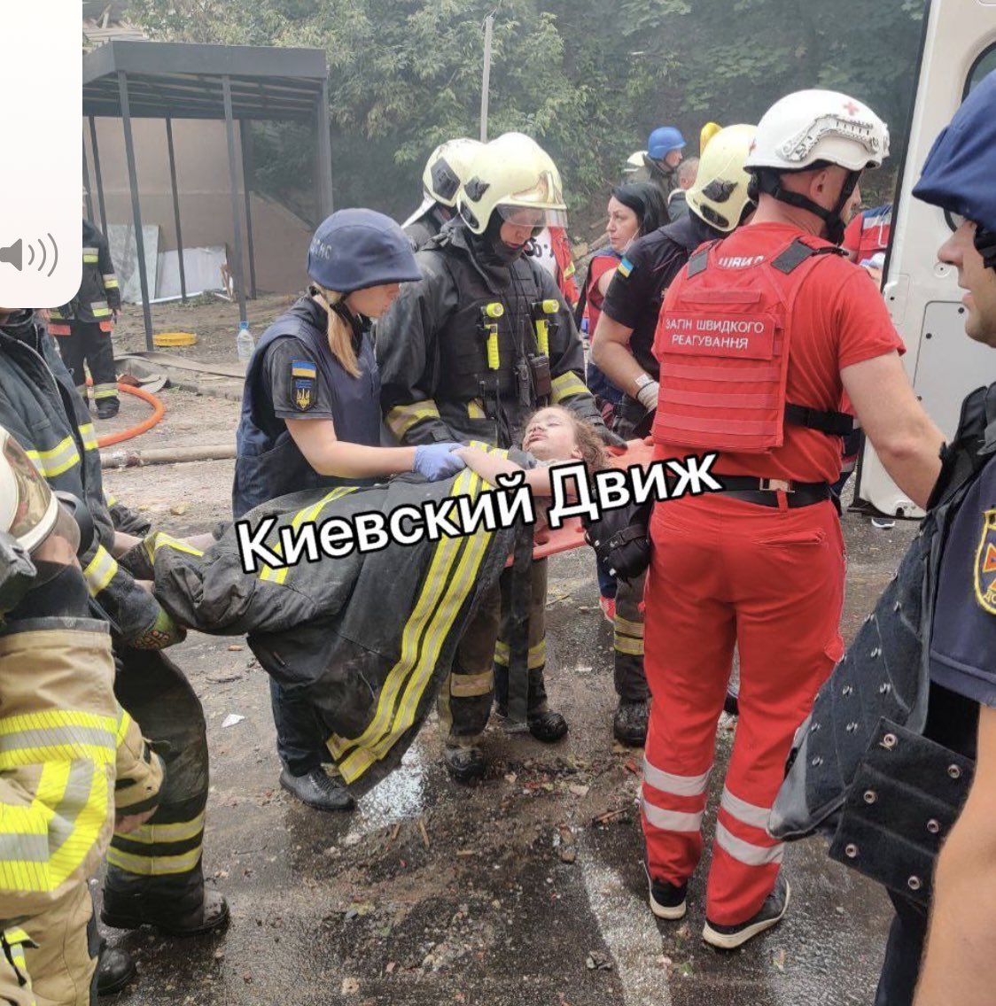 olliecarroll's tweet photo. Rescue effort ongoing - this 6 year old girl was reportedly pulled from rubble. Mayor Vitaly Klitschko says that rescuers can still hear people calling for help. https://t.co/04cZSm6Ohc