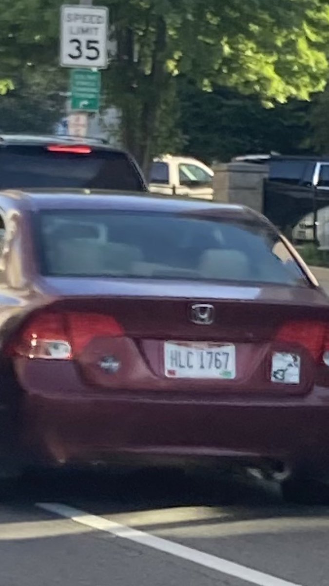 Friday I went to protest the RoevWade overturn. On my way back to my car, a white male with dark hair pulled up in a red Honda and sprayed me with an unknown liquid from a water gun. He tried to drive off but not before I got a pic of the car. #RoeVsWade #columbusoh