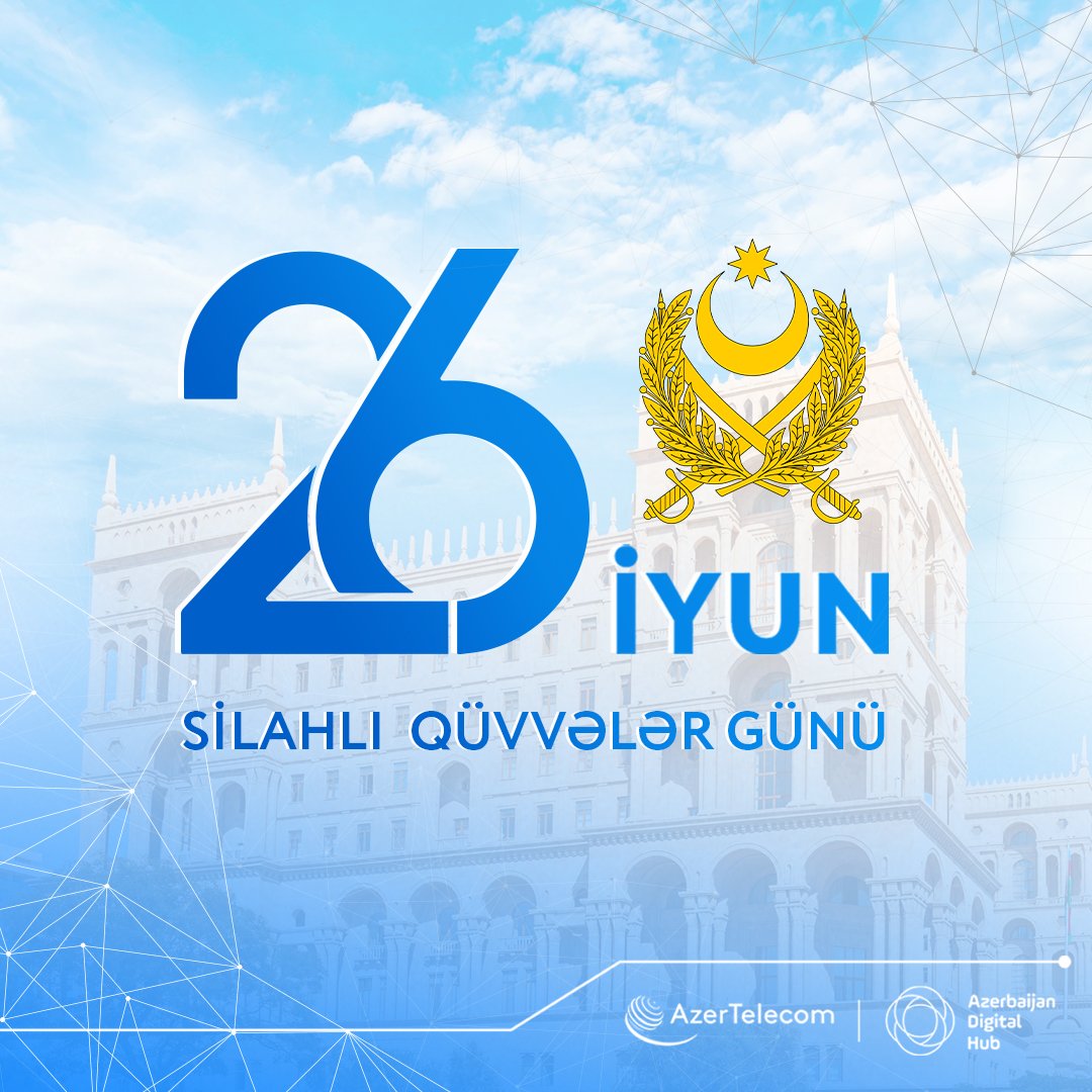 azdigitalhub's tweet photo. Bu gün şanlı ordumuzun yaranmasının 104-cü il dönümüdür. Daim vətənin keşiyində duran qəhrəmanlarımızla qürur duyuruq.

26 İyun — Silahlı Qüvvələr Günümüz mübarək! 🇦🇿 https://t.co/MgM2sok2kw