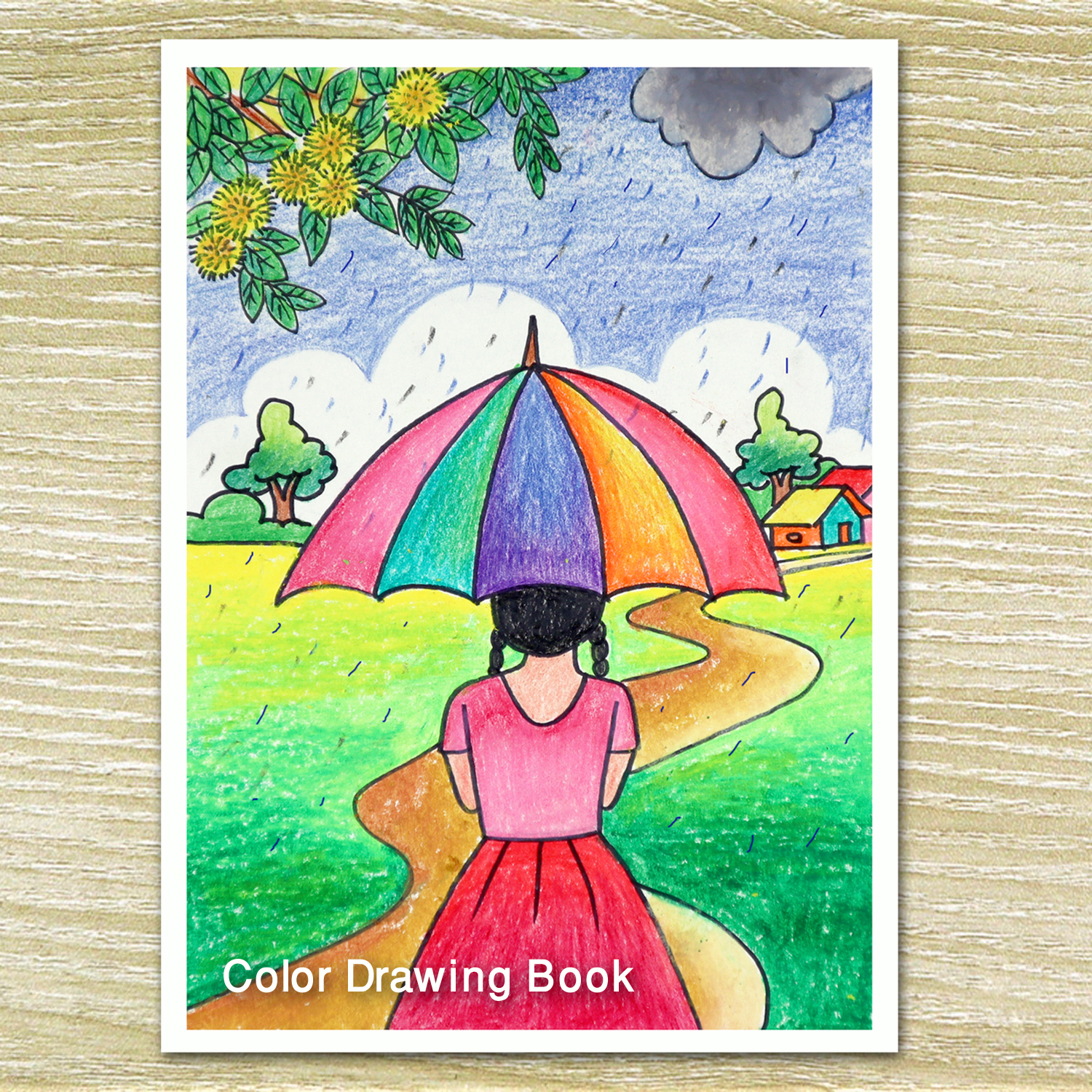 rainy season drawing pictures for kids