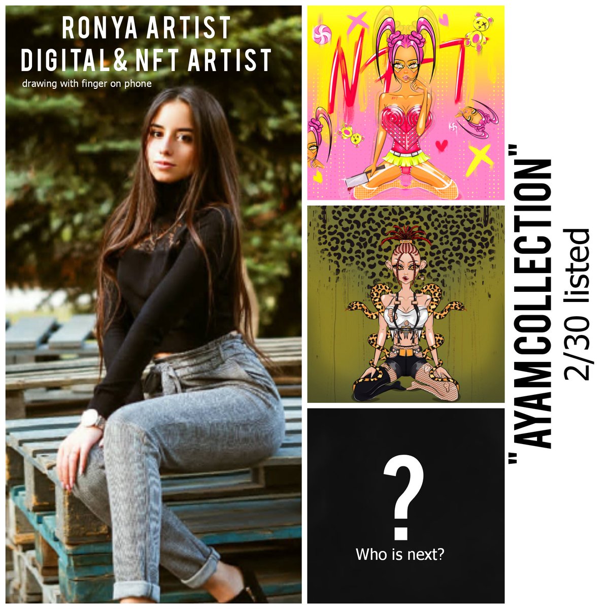 ronyaartist's tweet photo. Hi kittens 💓
☀Have a nice day!😘 #NFTCommunity
🌟Presenting my new dolls🌟
"Ayam Dolls" collection
❓Which one do you like better❓
2/30 listed
1/1 original
💎Floor price 0.05 ETH
🔗 https://t.co/EAj3yuqiH7
#nftart #nftartist #ronyanft https://t.co/Wj4QBAs8xO