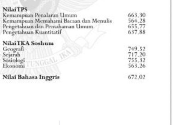 Caraku Dapatkan Nilai UTBK Segini Tanpa Ikutan TO dan Cuma Belajar h-1 UTBK

                       [A Thread]
