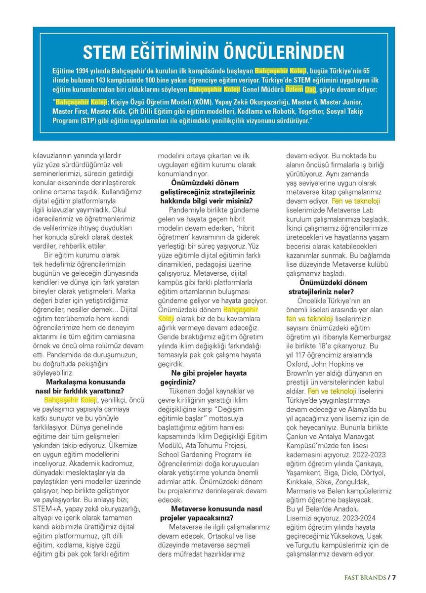 “Marka Değerimiz, Yetiştirdiğimiz Nesiller” 

Genel Müdürümüz Özlem Dağ’ın röportajı <a href="/EkonomistDergi/">Ekonomist Dergisi</a> yeni sayısında!

#BahçeşehirKoleji