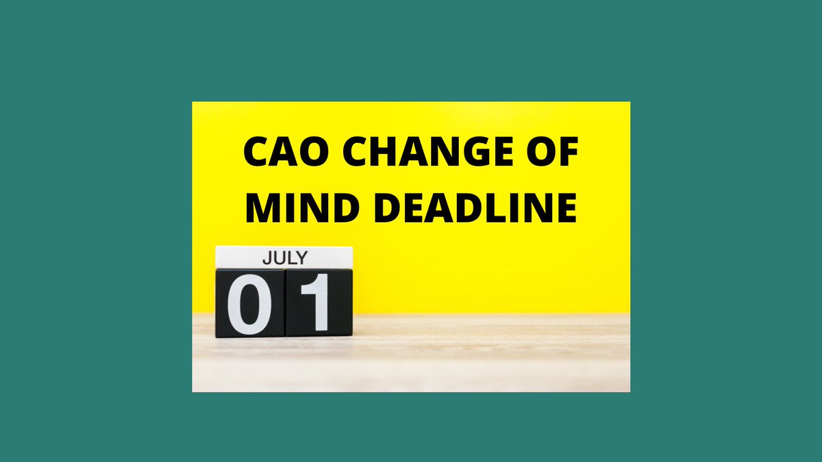 AnneMangan6's tweet photo. 📢Reminder📢

Friday 1 July is the last chance for  #LeavingCert2022 students to make changes to their #CAO2022 application.  

If you are unsure about course choices or order of preference I can help.  Click on the link to find out more.

https://t.co/ogURM0QcoL
#louthchat https://t.co/Zlmp2TTmAP