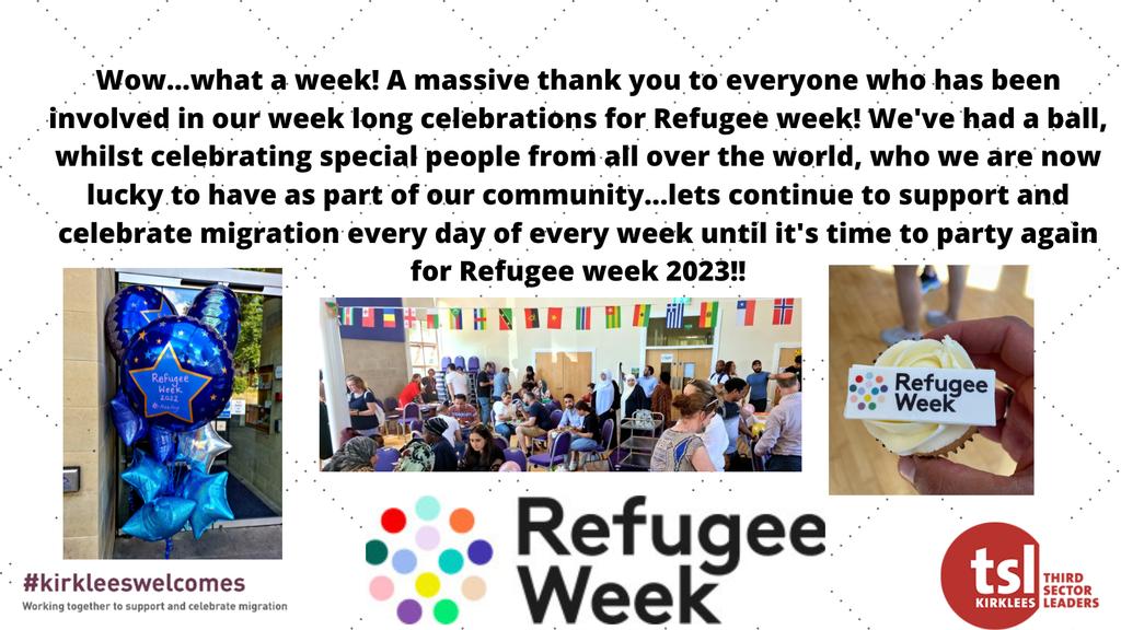 Refugee week 2022 - WOW! Partners have come together to make it the biggest week of celebrations!People from all over the world have come together and friendships have been formed - if you havn't watched Fnan' s story yet ...here it is! youtu.be/VXaVmhVhE_c  <a href="/kirkleeswelcome/">#Kirkleeswelcomes</a>